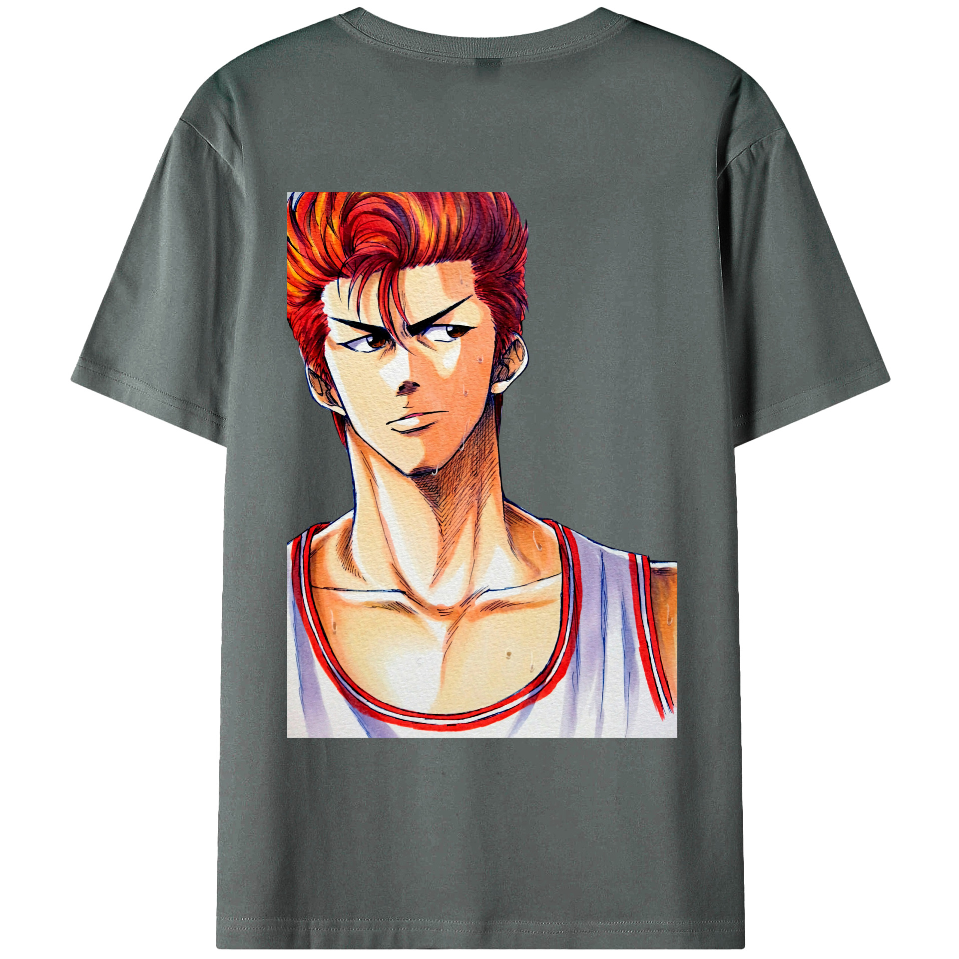 （画像用） SLAM DUNK／スラムダンク 綿100％ メンズ半袖Tシャツ（バックプリント） 通気性